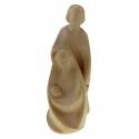 Houtsnijwerk H Familie / 2 Delig 18 Cm / Natuur 