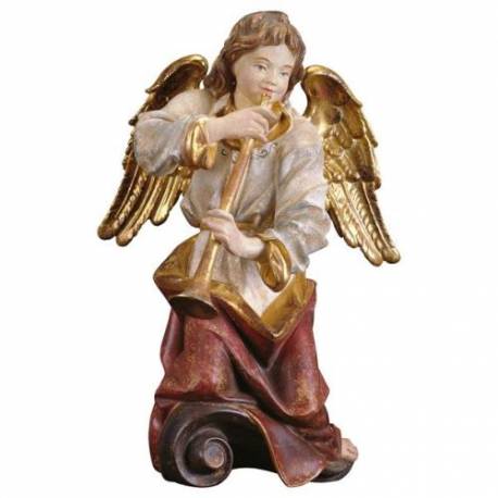 Houtsnijwerk Engel Met Fluit 30 Cm / Goud-Antiek 