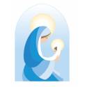 Wandbeeld 13.5 X 9 Cm Maria Met Kind Blauw 