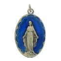 Médaille 32 mm Ov - Miraculeuse - Email Bleu