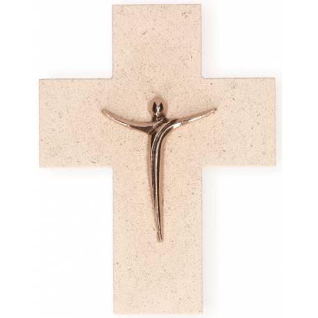 Croix Murale 17 X 13 Cm Pierre Naturelle