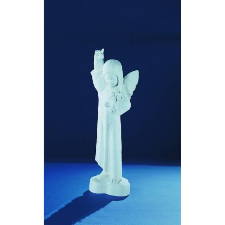 Ange - 53 cm - "Marbre" Blanc