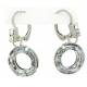Boucles D'oreilles Anneau Swarovsky Cristal