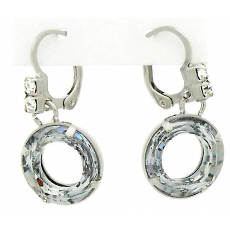 Boucles D'oreilles Anneau Swarovsky Cristal