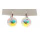 Boucles D'oreilles Swarovsky Blanc Irise