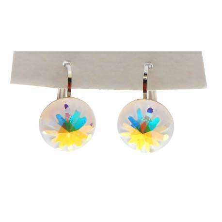 Boucles D'oreilles Swarovsky Blanc Irise