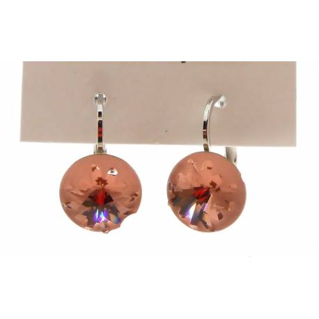 Boucles D'oreilles Swarovsky Rose