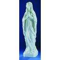 N.D. de Lourdes - 60 cm - "marbre" blanc