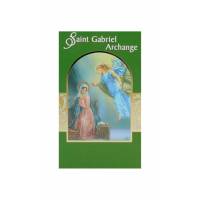 Dubbel Prentje Aartsengel Gabriel 13 X 8 Cm - Franse Tekst 