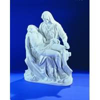 Pieta - 71 cm - "Marbre" Blanc