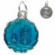 Médaille 14 mm - Appar Lourdes - Email Bleu