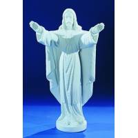 H Hart van Montmartre - 43 cm - "marmer" wit 