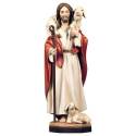 Statue en bois sculpté Bon Berger 23 cm couleur