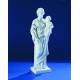 St Joseph - 60 cm - "Marbre" blanc