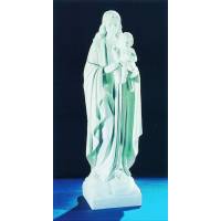 Vierge et enfant - 63 cm - "Marbre" Blanc 