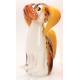 Hond 18 Cm Glas Amber 
