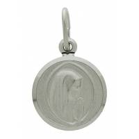 Medaille O.L.V. - 12 mm - Metaal + Rhodium 