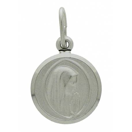 Medaille O.L.V. - 12 mm - Metaal + Rhodium 