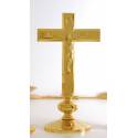 Croix d'autel dorée-H 28 Cm