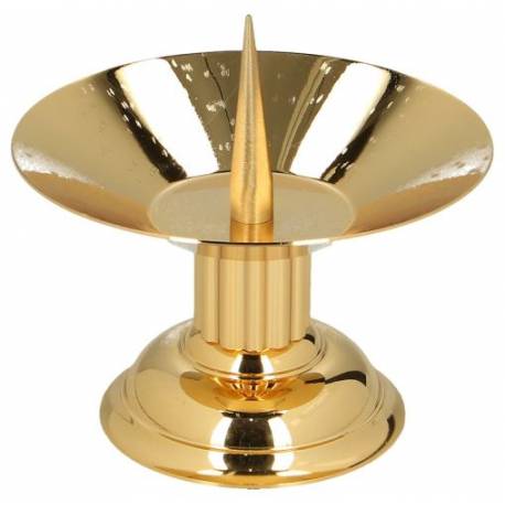Bougeoir d'autel doré-Hauteur 10 Cm