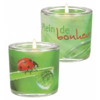 Verre+Chauffe-Plats 6 X 6.5 Plein De Bonheur