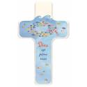 Croix Murale Blanche 18 Cm Dieu Est Parmi Nous