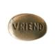 Galet Porte Bonheur 2.5 X 3.5 Cm Vriend Bronze
