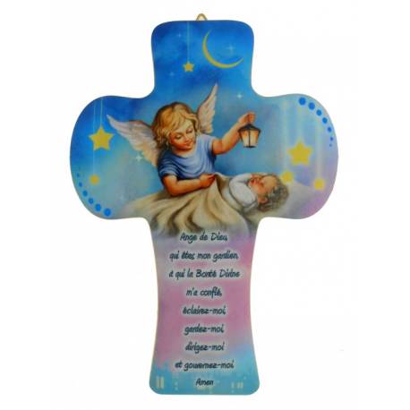 Croix Berceau - 14 X 8 cm - Ange de Dieu ...