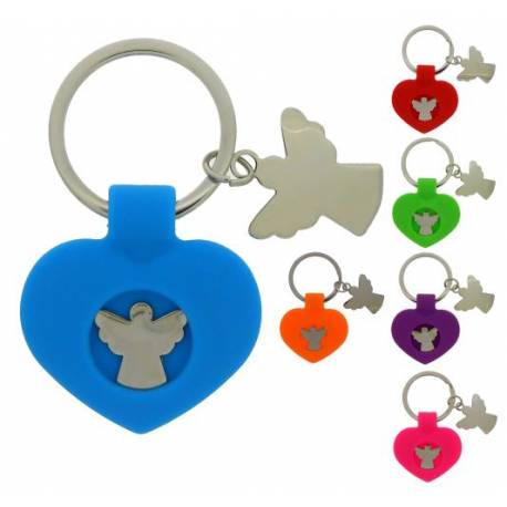 Porte-Clefs - Ange / Gomme - Coul Assort.