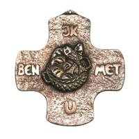 Croix Murale Bronze 10 Cm Ik Ben Met U