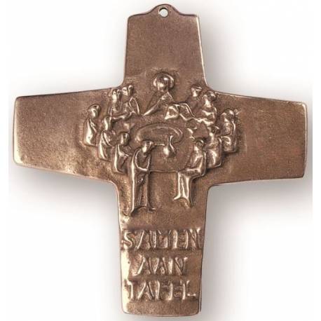 Croix Murale Bronze 10 Cm Samen Aan Tafel