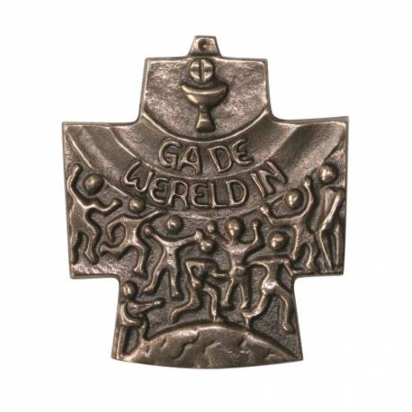 Croix Murale Bronze 10 Cm Ga De Wereld In