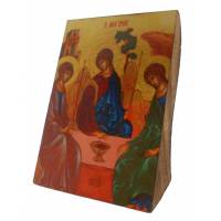 Ikoon Op Voet 7.5 X 5 Cm Drievuldigheid 
