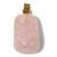Pierre De Santé Pendentif 15 X 10 Mm Quartz Rose