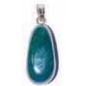 Pierres De Santé Pendentif 25 X 15 Mm Heliotrope