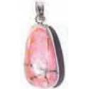 Pierre De Santé Pendentif 25 X 15 Mm Rhodonite