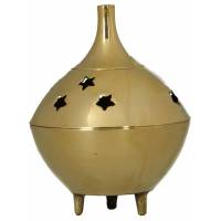 Brûle-Encens en laiton doré - H 7 cm