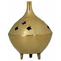 Brûle-Encens en laiton doré - H 7 cm