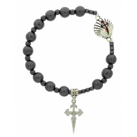 Bracelet-dizainier - hématite - St Jacques