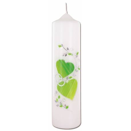 Trouwkaars 265 X 70 2 Groene Harten 