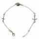 Armband zilver met rhodium-Hoop-geloof-liefde-19 cm + Doosje 