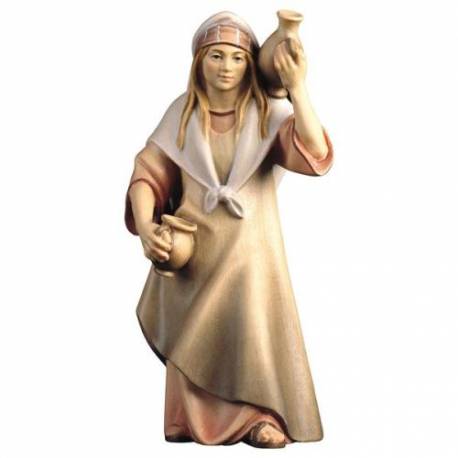 Bergère avec cruche : crèche de Noël en bois Komet 12 cm