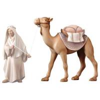 Chameau debout sans bagage : crèche de Noël en bois Komet 12 cm