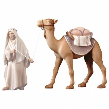 Chameau debout sans bagage : crèche de Noël en bois Komet 12 cm