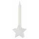 Bougeoir Porcelaine 9 X 8.5 X 4 Cm Etoile Pour Bougie Diam 2 Cm