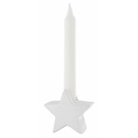 Kaarsenhouder Porselein 9 X 8.5 X 4 Cm Ster Voor Kaars Diam 2 Cm 