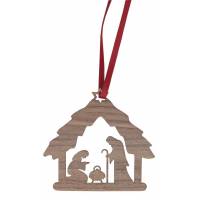 Creche A Suspendre Bois 16 X 15 Cm