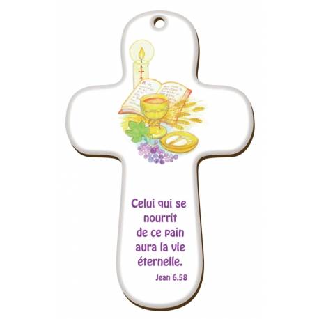 Croix Murale Bois 9.4 X 15 Cm Celui Qui Se Nourrit...