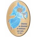 Cadre Bois Ovale 10 X 15 Cm Chantez Au Seigneur...