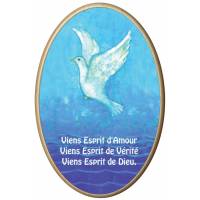 Cadre Bois Ovale 10 X 15 Cm Viens Esprit D'amour